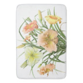 Orange Daylily Garden Floral Design Badmat (Voorkant Verticaal)