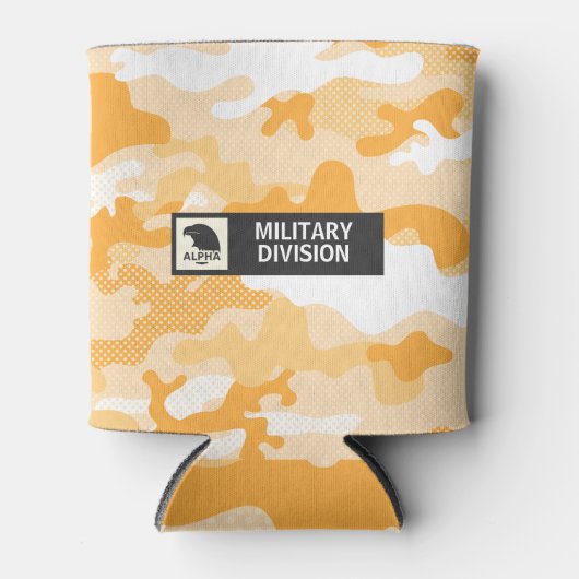 Orange Deser Camouflage Pattern Beverage Insulator Blikjeskoeler (Voorkant)
