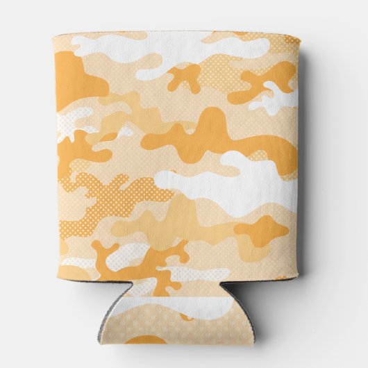 Orange Deser Camouflage Pattern Beverage Insulator Blikjeskoeler (Achterkant)