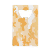 Orange Desert Camouflage Polka Dot Pattern Creditkaart Flessenopener (Achterkant)