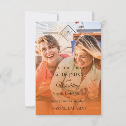 Orange Destination Wedding Gay Lesbian Wedding (Voorkant)