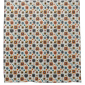 Orange Diamonds Mid Century Modern Shower Curtain Douchegordijn (Voorkant)