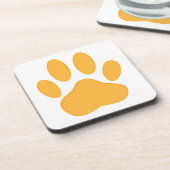 Orange Dog Pawprint Bier Onderzetter (Linkerzijde)