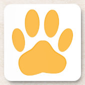 Orange Dog Pawprint Bier Onderzetter (Voorkant)