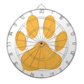 Orange Dog Pawprint Dartbord (Voorkant)