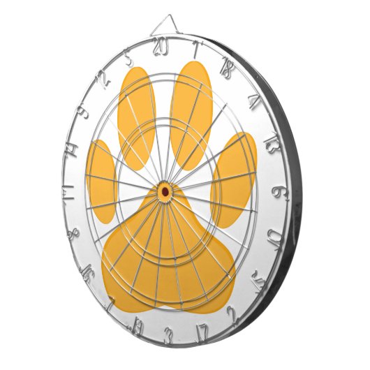 Orange Dog Pawprint Dartbord (Voorkant Rechts)