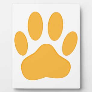 Orange Dog Pawprint Fotoplaat