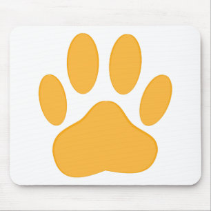 Orange Dog Pawprint Muismat