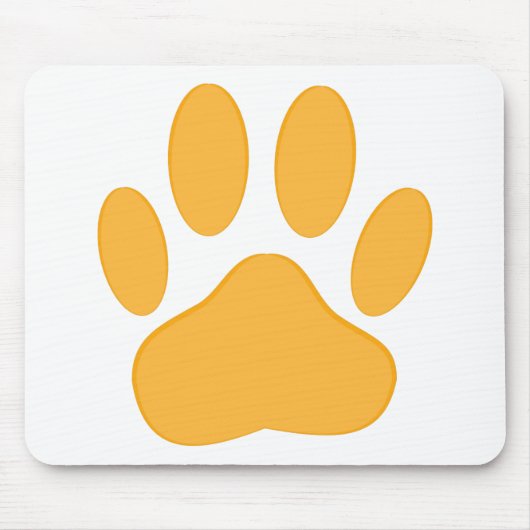 Orange Dog Pawprint Muismat (Voorkant)
