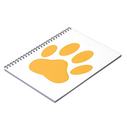 Orange Dog Pawprint Notitieboek (Linkerzijde)