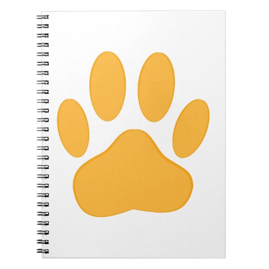 Orange Dog Pawprint Notitieboek (Voorkant)