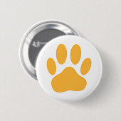 Orange Dog Pawprint Ronde Button 5,7 Cm (Voorkant /achterkant)