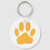Orange Dog Pawprint Sleutelhanger (Voorkant)