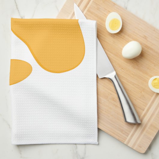 Orange Dog Pawprint Theedoek (Quarter Fold)