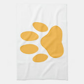 Orange Dog Pawprint Theedoek (Verticaal)