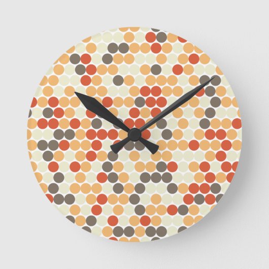 Orange dots ronde klok (Voorkant)
