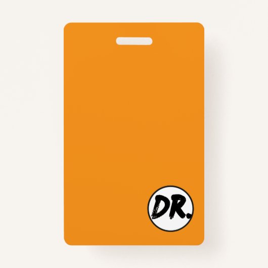 Orange DR. Logo Phone case Badge (Voorkant)