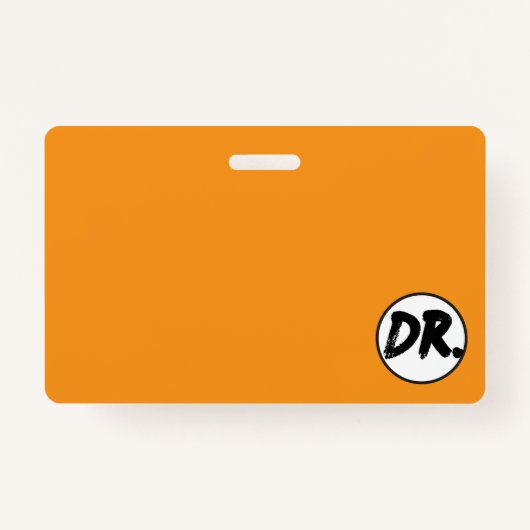 Orange DR. Logo Phone case Badge (Voorkant)