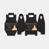 Orange Dress Faux Glitter Sweet 16 Birthday Bedankdoosjes (Uitgevouwen)