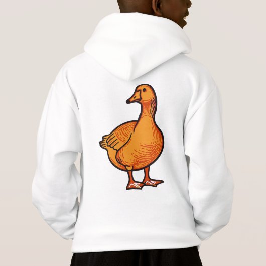 Orange Duck Kids T-Shirt – Cute and Playful Animal (Achterkant)
