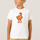 Orange Duck Kids T-Shirt – Cute and Playful Animal (Voorkant)