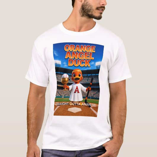 ORANGE ENGEL EEND Heren Basic T-Shirt (Voorkant)