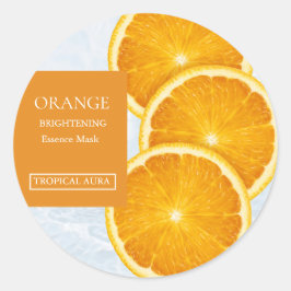 Orange Facial Mask Label