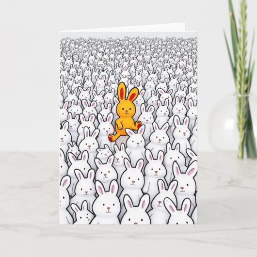 Orange Figure Pattern Card Kaart (Voorkant)