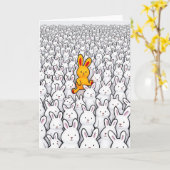 Orange Figure Pattern Card Kaart (Gele Bloem)