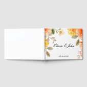 ORANGE FLORAL BOTANICAL BRIDAL SHOWER WEDDING GASTENBOEK (Volledig)