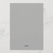 Orange Floral Painterly Wedding Kaart (Achterkant)