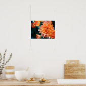 orange floral poster (Keuken)