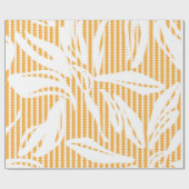 Orange Floral seamless pattern with striped backgr Cadeaupapier (Vlak)