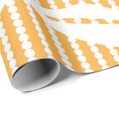 Orange Floral seamless pattern with striped backgr Cadeaupapier (Rol Hoek)
