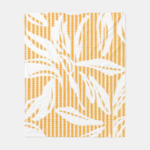 Orange Floral seamless pattern with striped backgr Fleece Deken (Voorkant)