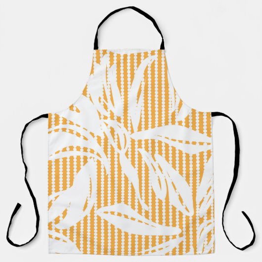 Orange Floral seamless pattern with striped backgr Schort (Voorkant)