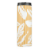 Orange Floral seamless pattern with striped backgr Thermosbeker (Achterkant)