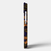 Orange flower against leaf pattercamouflage Case-Mate iPhone case (Achterkant / Links)