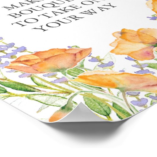 Orange Flower Bar Sign Poster (Hoek)