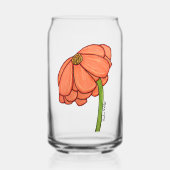 Orange Flower Blikvorm Glas (Voorkant)