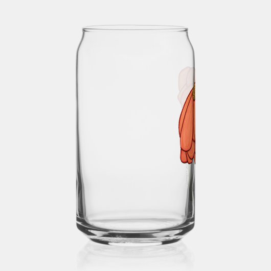 Orange Flower Blikvorm Glas (Rechts)