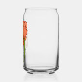 Orange Flower Blikvorm Glas (Links)