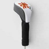 Orange flower by Lydia's Art Sangria Golfheadcover (Schuin)