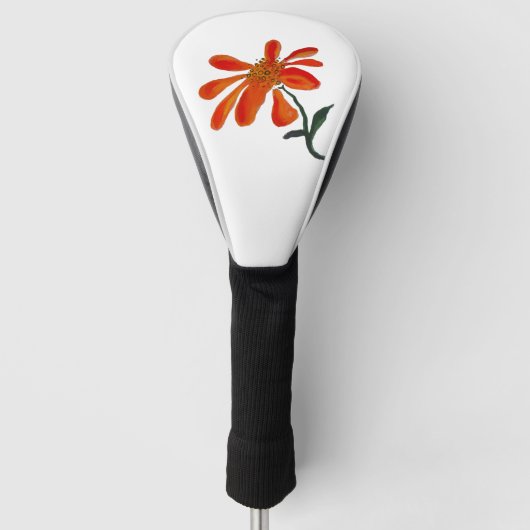 Orange flower by Lydia's Art Sangria Golfheadcover (Voorkant)