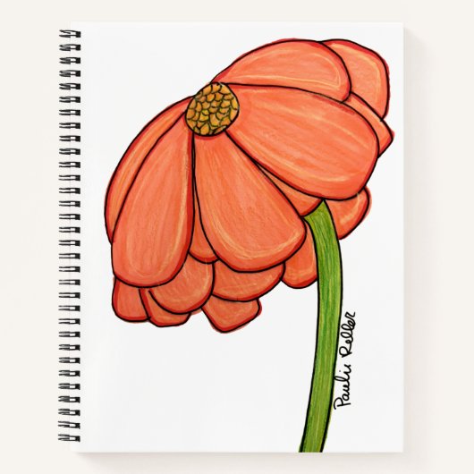 Orange Flower Notebook Notitieboek (Voorkant)