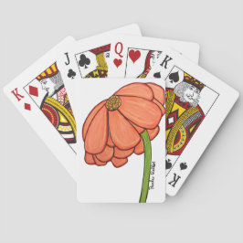 Orange Flower Notebook Pokerkaarten