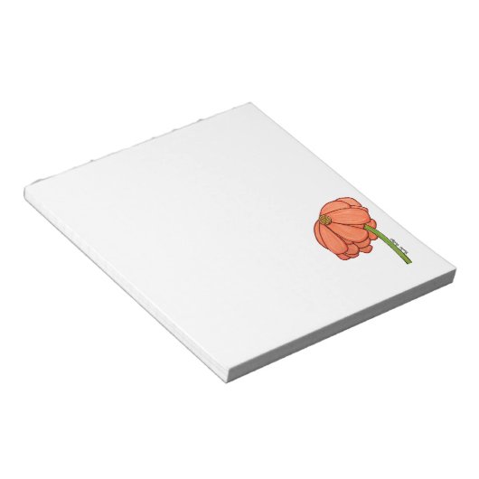 Orange Flower Notitieblok (Schuin)