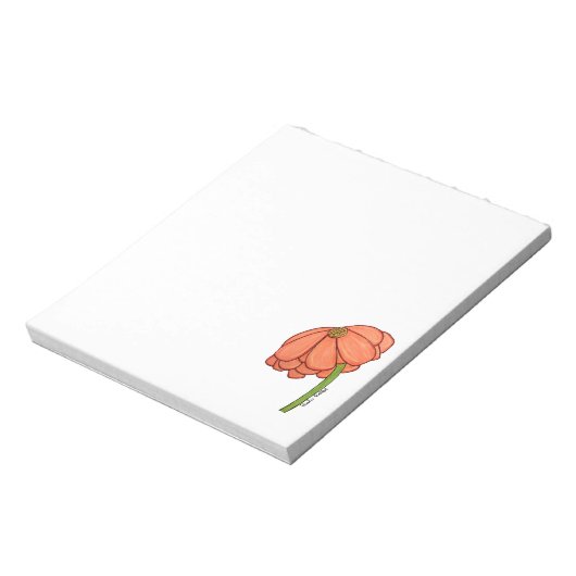 Orange Flower Notitieblok (Linkerzijde)