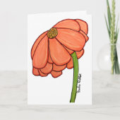 Orange Flower- Thinking of you... Kaart (Voorkant)
