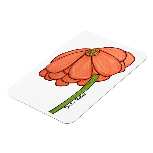 Orange Flower- Thinking of you... Magneet (Linkerzijde)